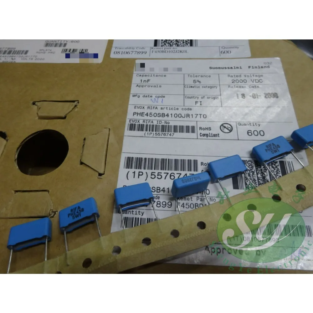 

10PCS PHE450 0.001uf/2000v 1.0nf 1000pf 1n0 102 Brand new 15mm film capacitor