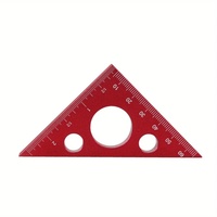 45 Degree Aluminum Alloy Angle Ruler Imperial and Metric Triangle Ruler Carpenter's Workshop Woodworking Square Measuring Tools