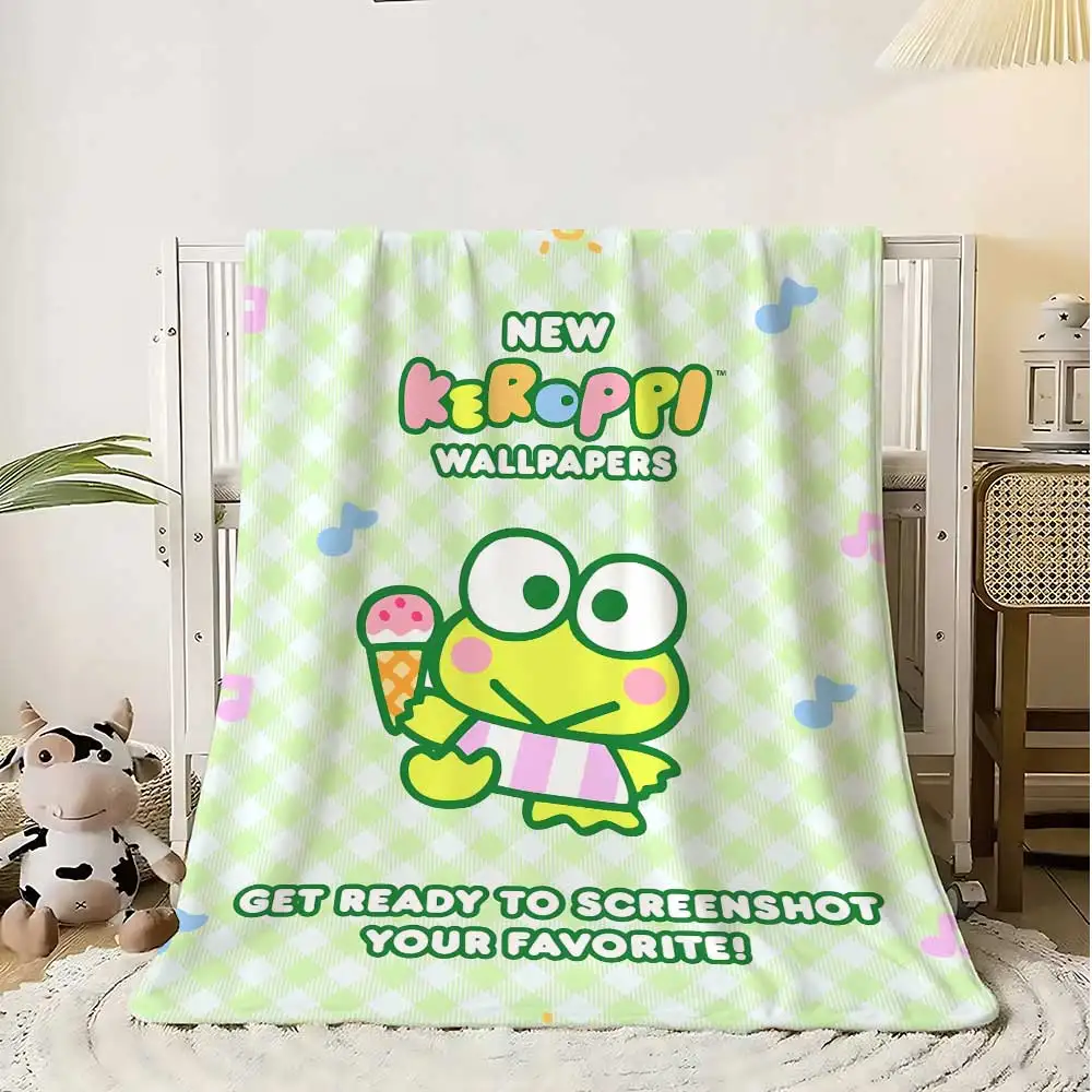 Plush Blanket Sofa Winter Kawaii KEROKEROKEROPPIS Bedroom Decoration Home Fluffy Soft Blankets for Bed Bedspread the Throw Warm