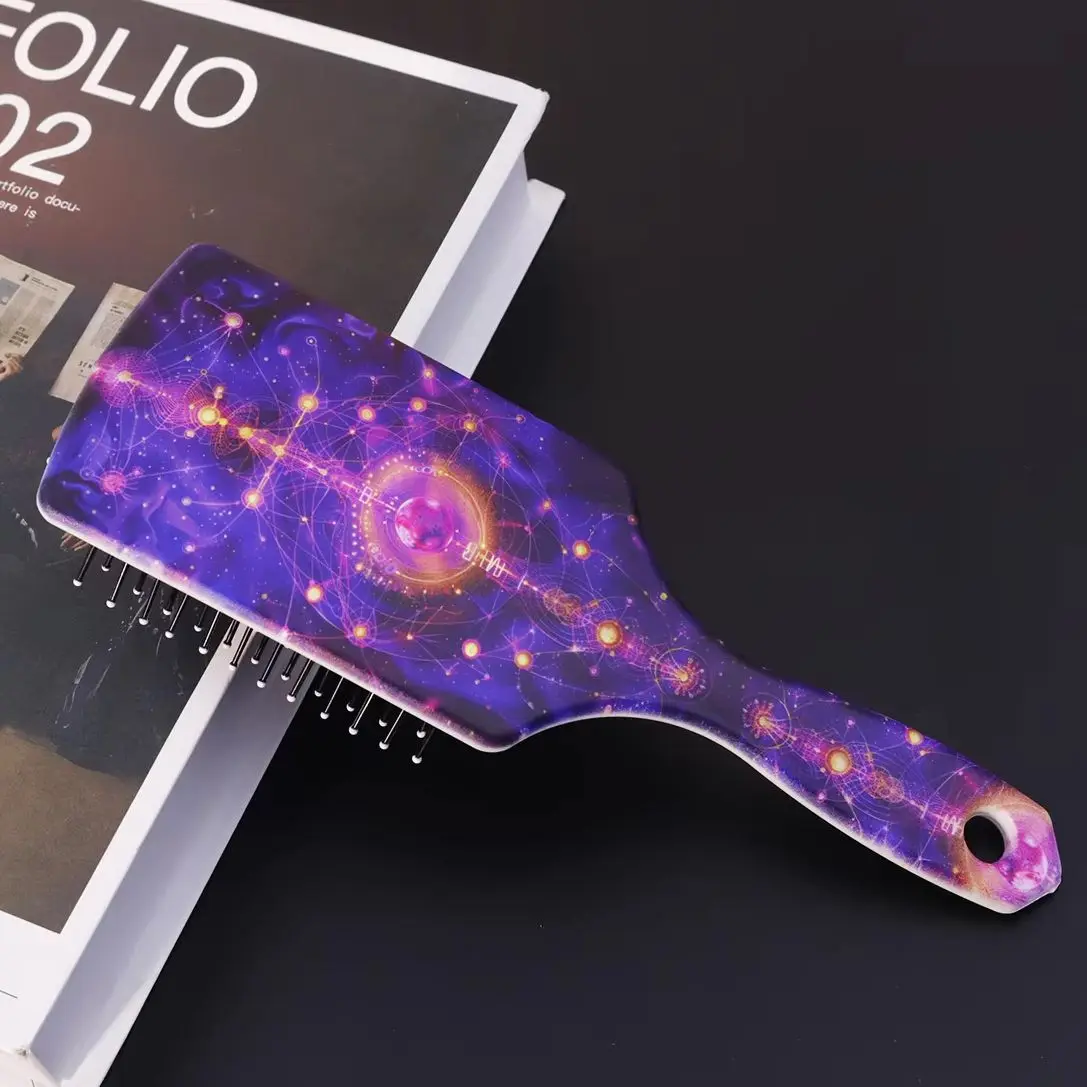 

1pc Starry Sky themed air cushion comb, suitable for exfoliating scalp massager for ordinary hair,Special for real hair wigs