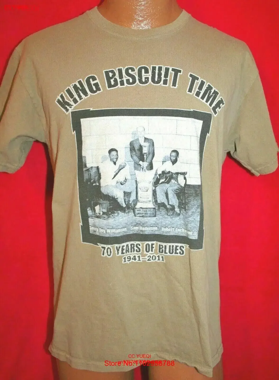 KING BISCUIT TIME 1941-2011 Radio Show T-SHIRT Blues Sonny Boy Williamson RARE