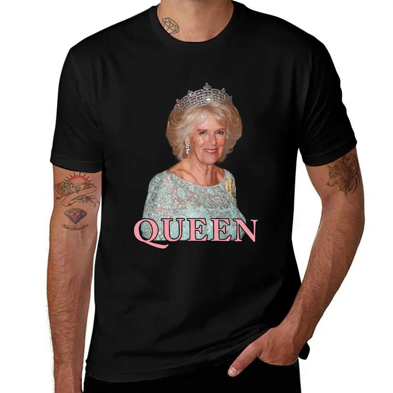 HRH Camilla Parker Bowles Duchess of Cornwall T-Shirt baggy shirts blue archive animal prinfor boys mens graphic t-shirts pack