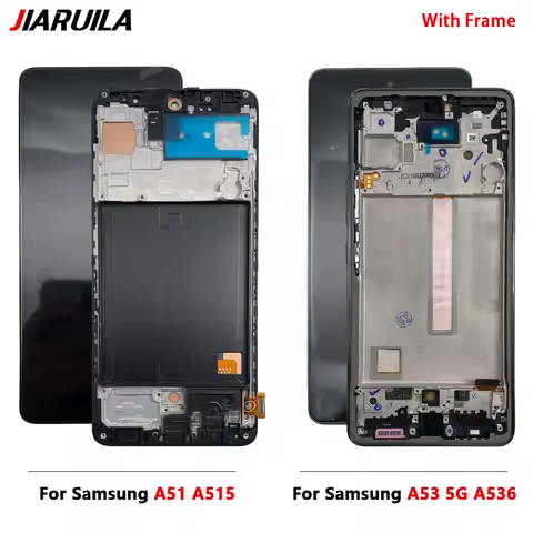 5pcs For Samsung A51 A30S A31 A20 A30 M21 M31 A22 A32 4G A53 A33 A53 5G LCD Display Screen Touch Digitizer Assembly With Frame
