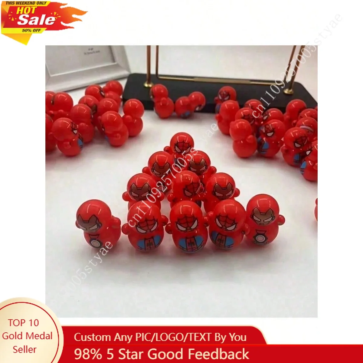 

Marvel 10pcs MINI Spider-Man Superhero Tumbler Toys Red & Blue Plastic Wobble Figures Holidays Perfect Gift for Friends