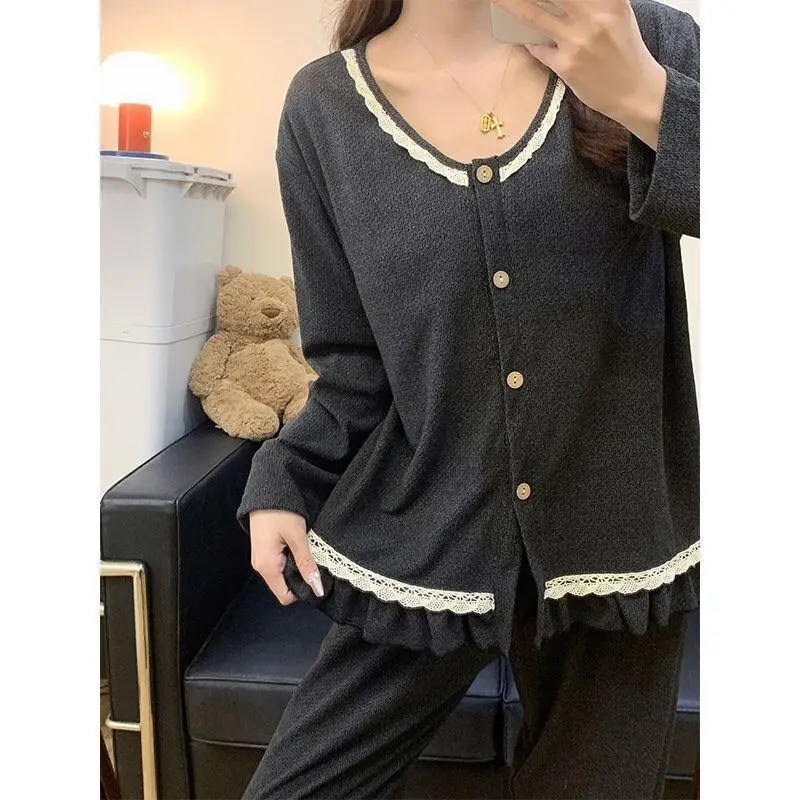 أزياء Homewear مثير بيجامة مجموعة الملابس النسائية الاتجاه 2025 سيدة مجموعات رياضية امرأة سترة مطابقة محبوك دعوى الإصدارات #6