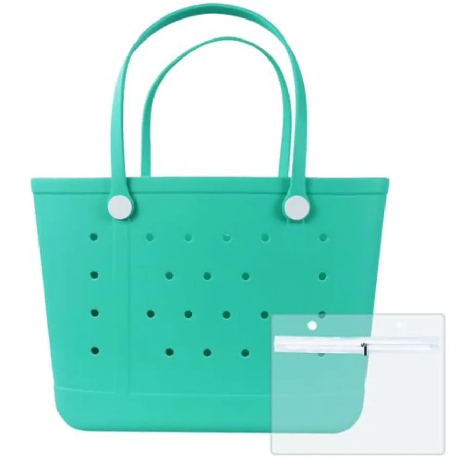 Bolsa de Playa Impermeable, Bolsa de Mano de Goma XL, Lavable y Duradera, para Barco, Piscina y Deportes