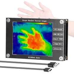 Infrared camera,MLX90640 digital infrared camera, portable thermal camera,2.8 inch LCD display,built-in battery, high precision.
