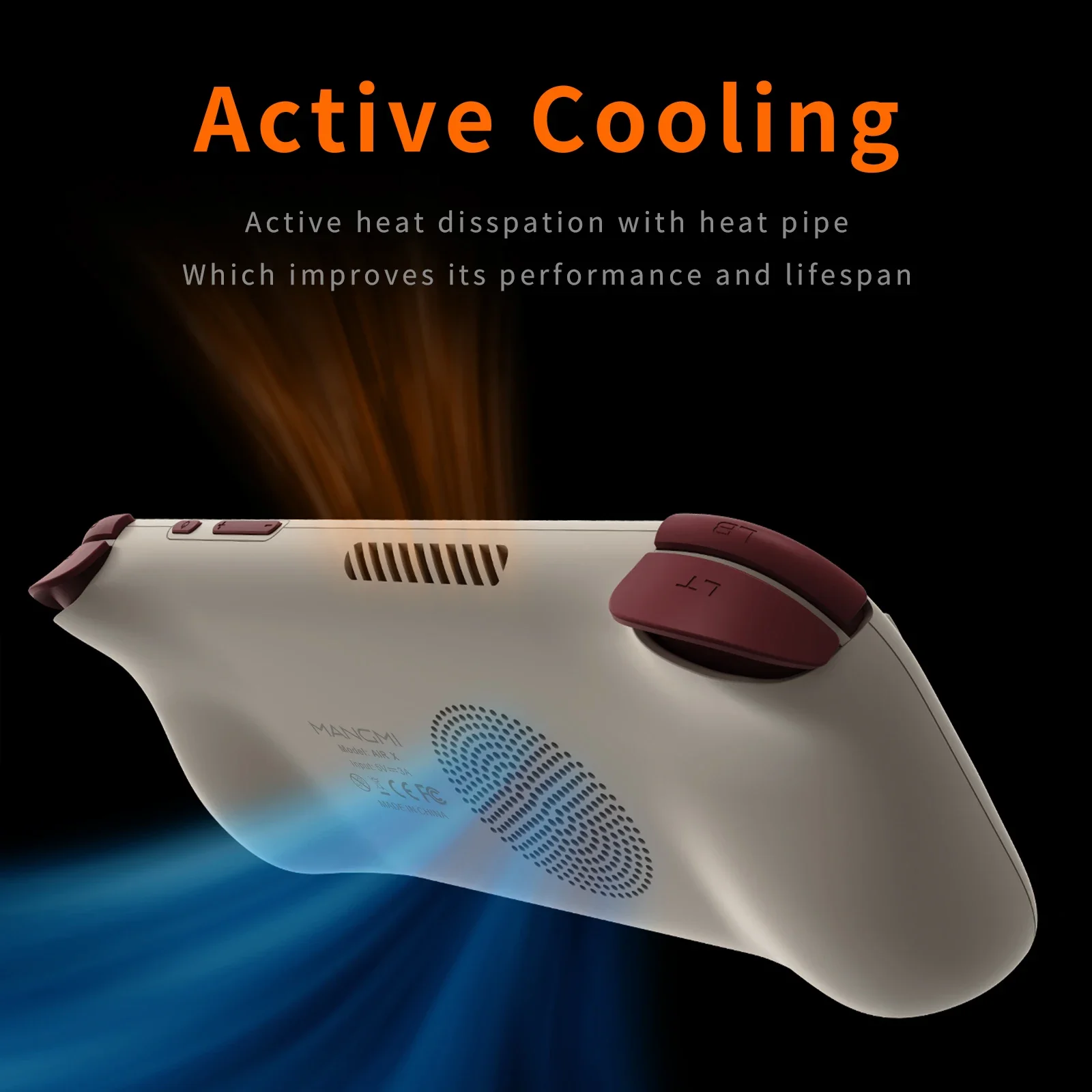 MANGMI AIR X Handheld Game Console Qualcomm Snapdragon 662 5.5'' Touchscreen Android 14 Active Cooling Fan 15W Fast Charging RGB - Image 6
