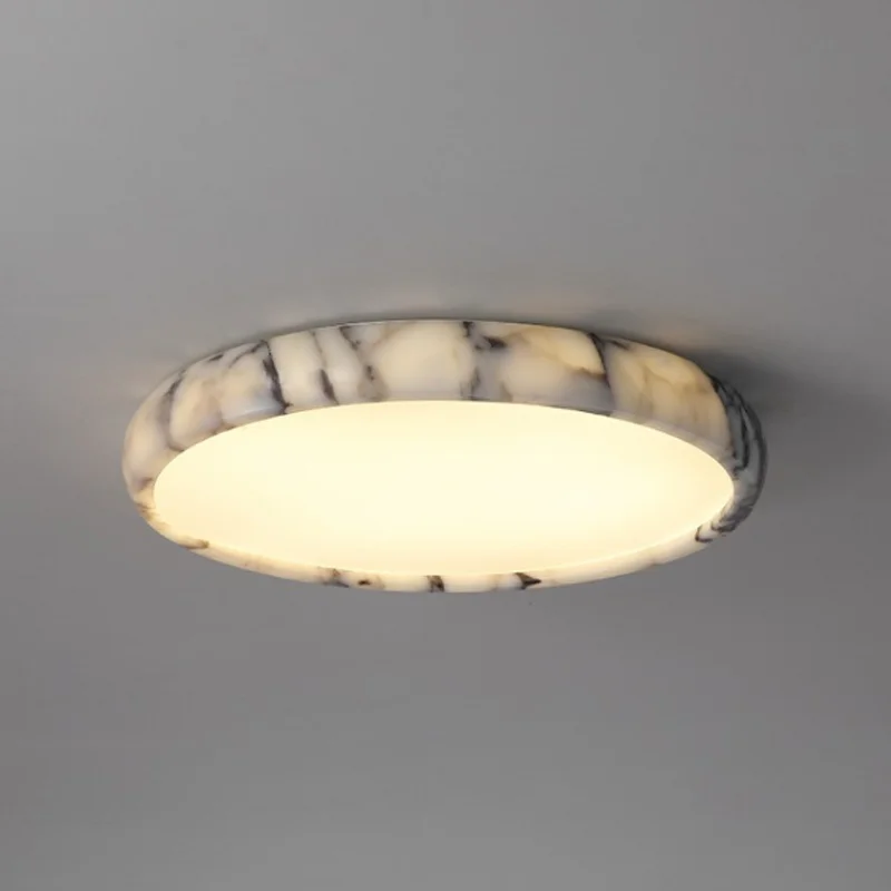 Circular marble living room ceiling light, modern and simple duplex building, dressing room, bedroom, dining room ceiling light