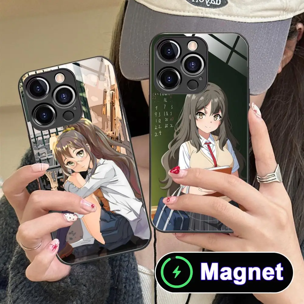 

Anime Futaba Rio Phone Case for iPhone 17 16 15 14 13 12 11 Air Pro Max Plus Mini Glass Magnet Cover