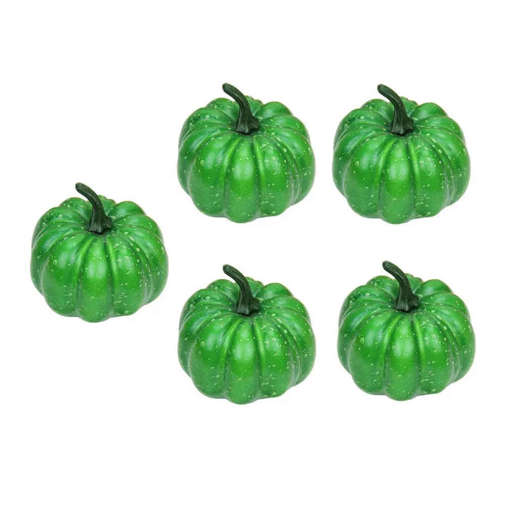 

5Pcs Artificial Pumpkin Decoration Realistic Simulation Halloween Party Supplies Thanksgiving Festival Ornaments Fall Autumn