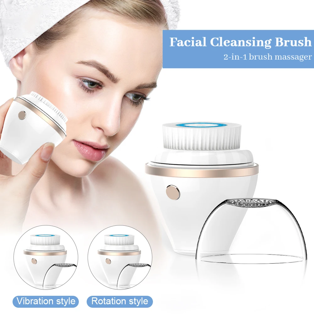 Ultrasonic Electric Cleanser Face Brush Deep Facial Cleansing Brushes Beauty Personal Care Wash Face Cleaner Machine Massagers