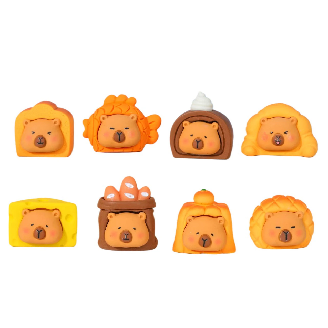 Capybara – Mini modèle Original de la série alimentaire, modèle de pain mignon, ornement de bureau, cadeau d'anniversaire et de noël pour enfants, 2025