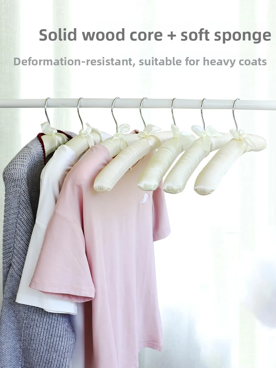 

Вешалка для одежды без следов от отпечатков, с хлопковым покрытием, для домашнего использования, для шелковых и хлопковых изделий, для свитеров, женской одежды
