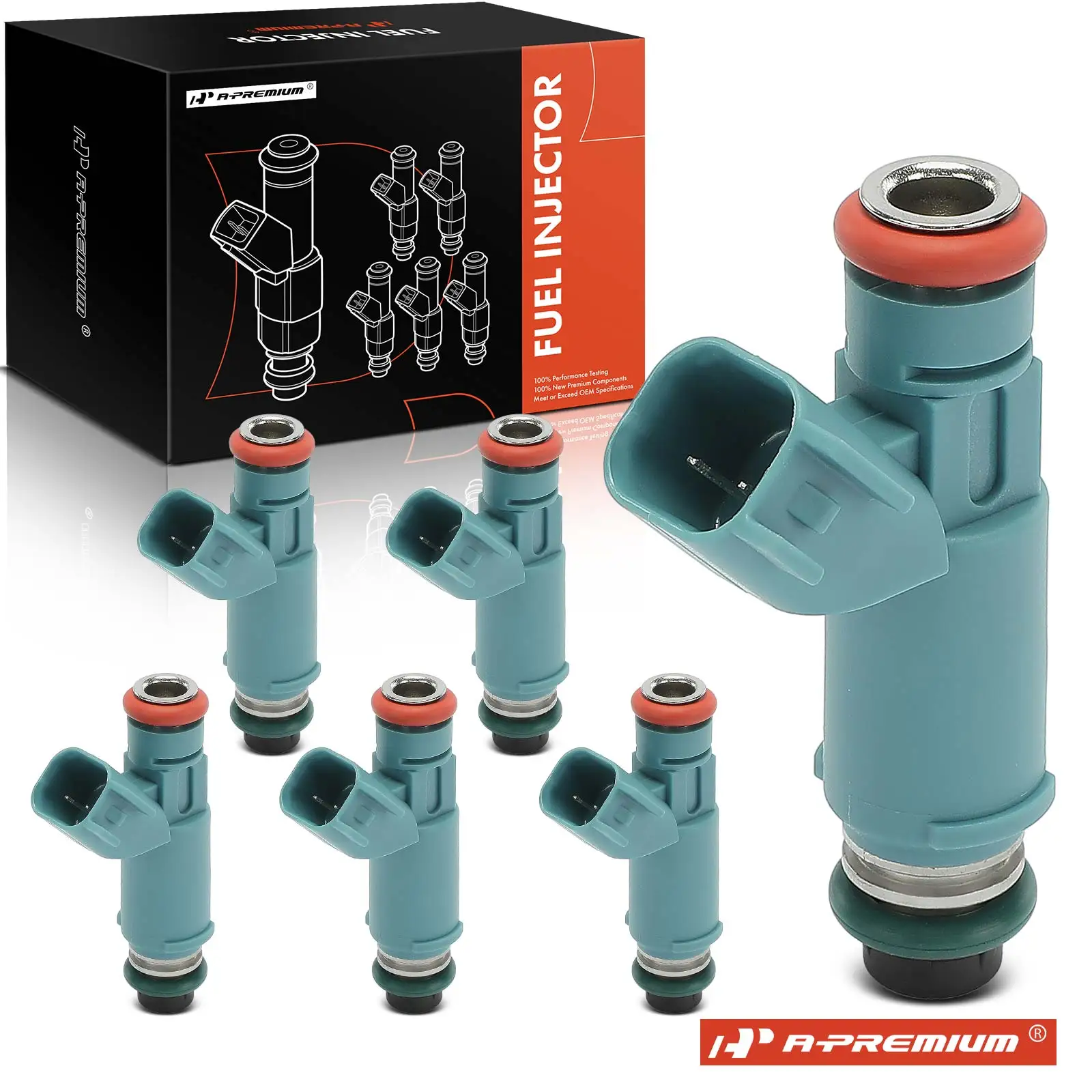 A-Premium 6Pcs Fuel Injector with O-ring for Lincoln LS 2003 2004 2005
