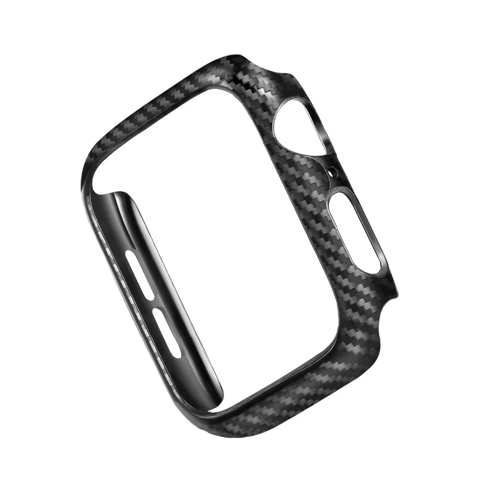 Apple Watch用カーボンファイバープロテクター,Apple Watch用保護カバー,44mm, 40mm, 45mm, 41mm, 42mm, 38mm,iwatchシリーズ4, 5, 6,se 7、8、9、アクセサリー