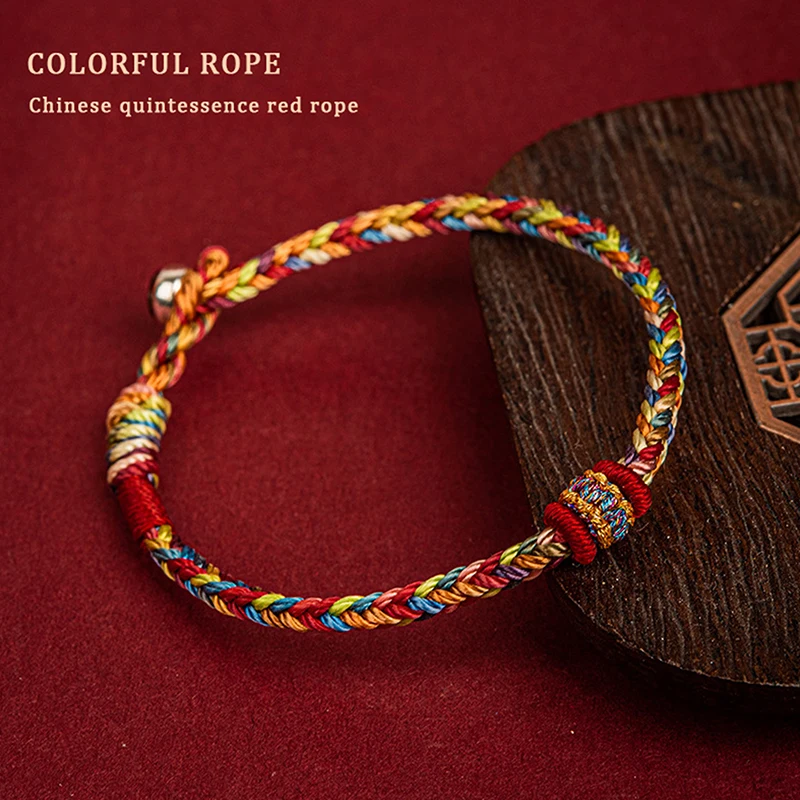 1pcs Handmade Braided Bracelet Colorful Thread Good Luck Charm Rope Bracelet For Women Men Knots Red Rope Woven Bracelets Gift