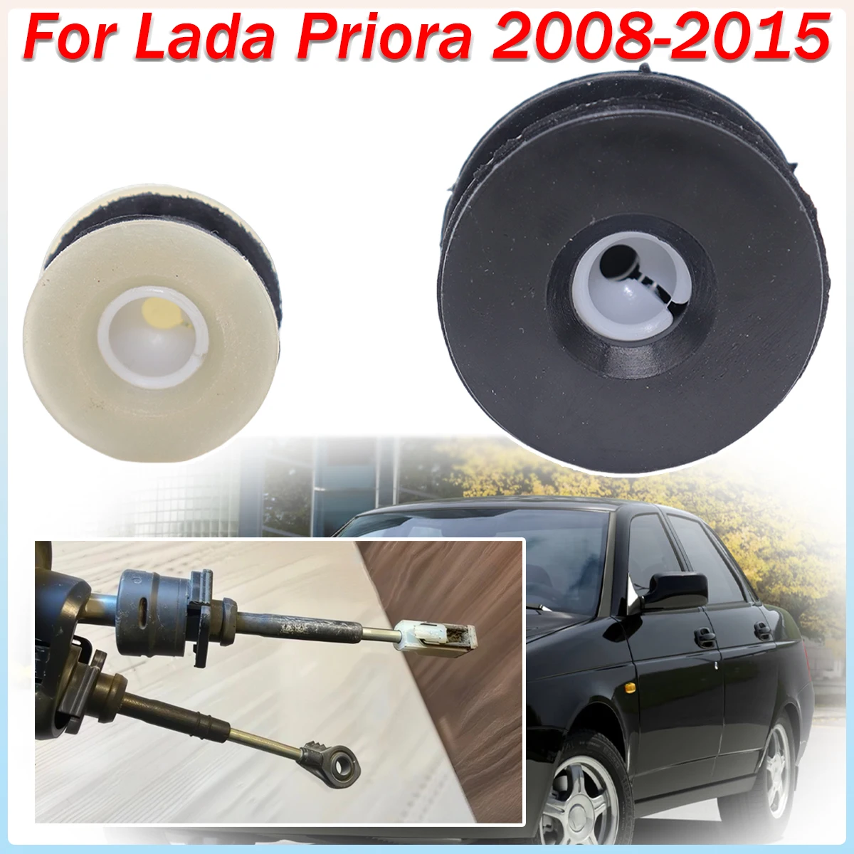 

MT Gearbox Shift Cable Linkage Control Bushing For Lada Priora 2008-2015 Gear Shifter Lever Selector Rod Connect Fix Repair Kit