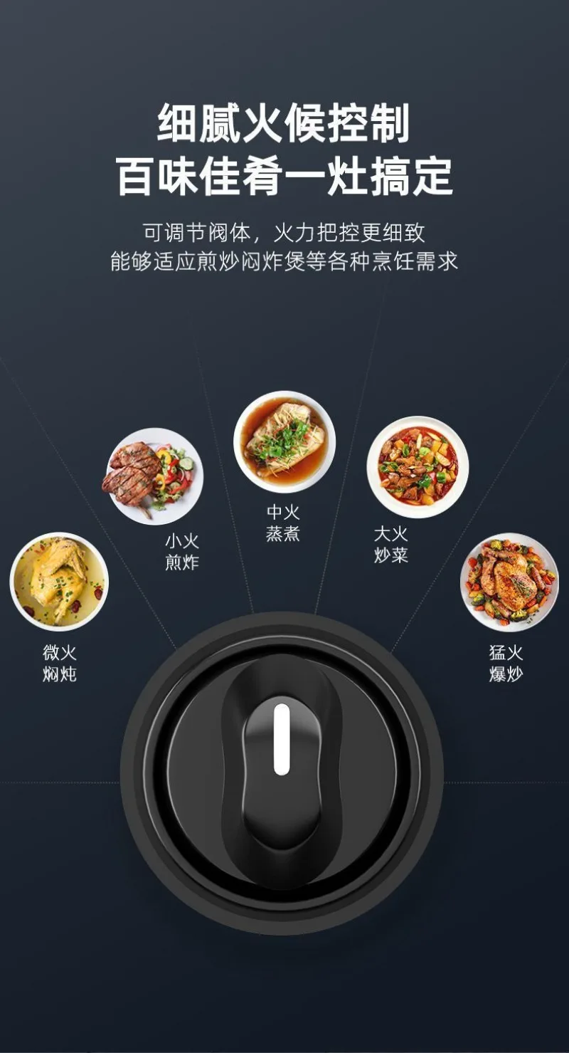 Estufa de Gas de eficiencia térmica 62%, estufa de Gas de cocina doméstica, estufa de Gas licuado Natural de fuego ahorradora de energía de escritorio