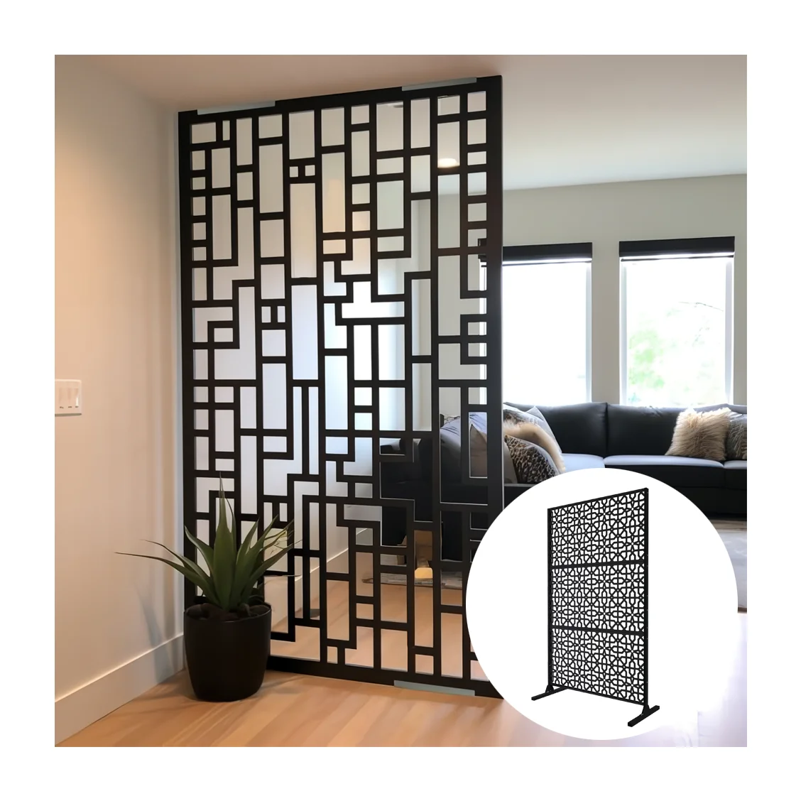 Outdoor Metal Aluminum Steel Wall Panel Screen Interior Room Dividers Laser Cut Partition
