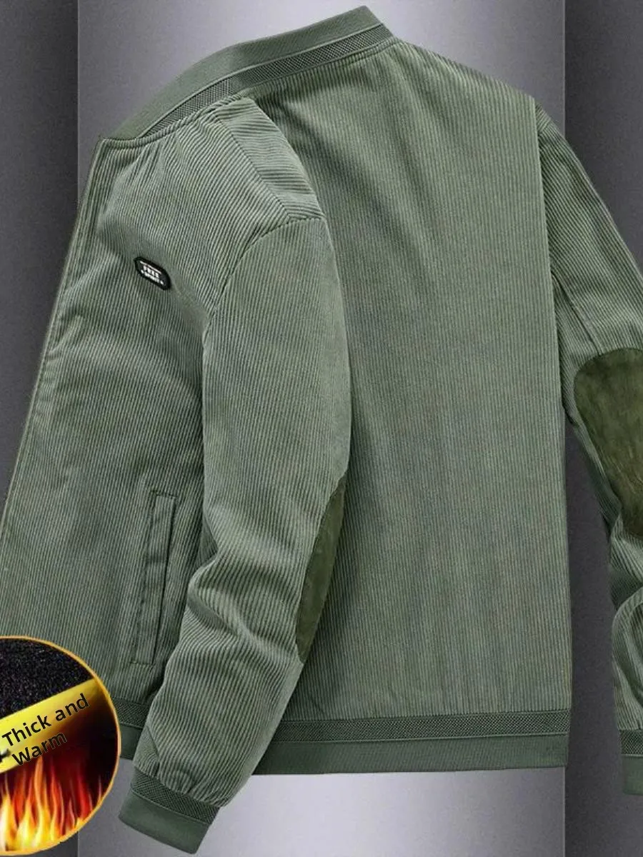 

Мужское вельветовое осенне-зимнее пальто Jaet Thiened Fce, свитшот для средних молодых взрослых, модная повседневная верхняя одежда для папы