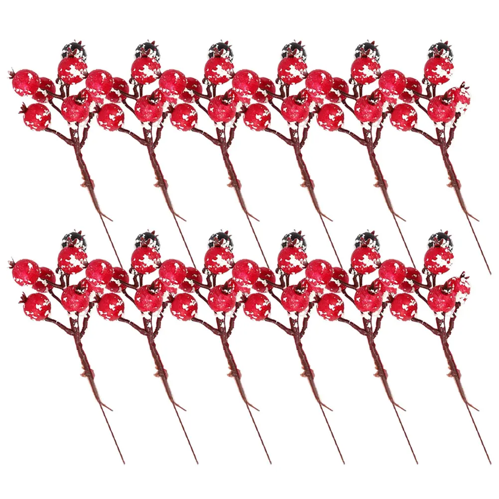 

12Pcs Beautiful Pomegranate Stems Realistic Floral Arrangements Home Office Park Wedding Decorations