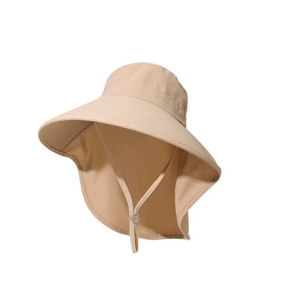 Hiking Hats Women Fisherman Hat with Neck Flap Long Wide Brim Hat with Neck Cover Large Brim Ultraviolet-proof