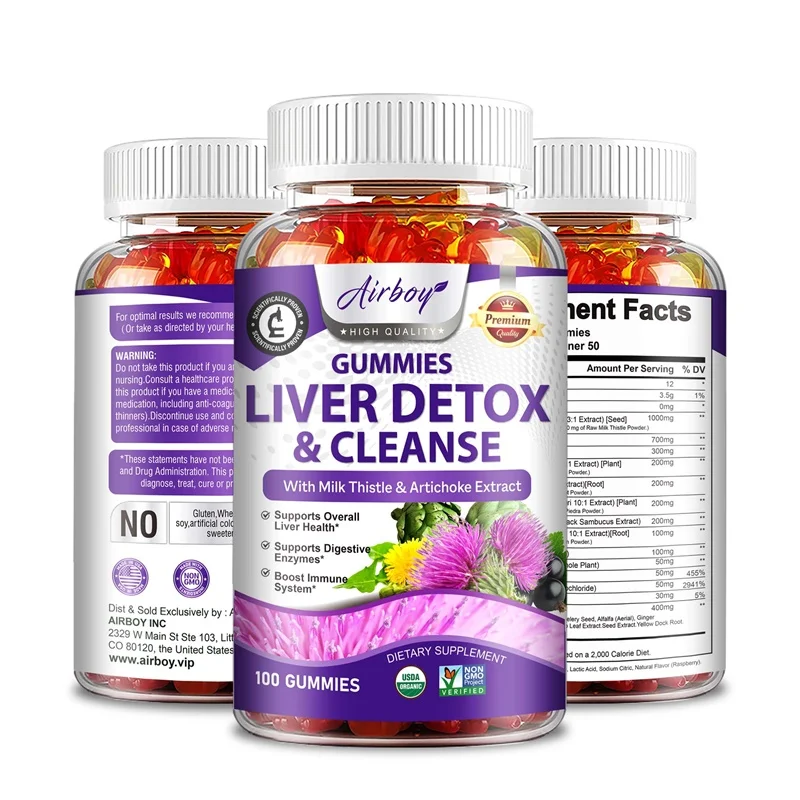 

Liver Cleanse Detox Gummies - Protect Cardiovascular System, Anti-oxidation, Detoxify, Repair Liver