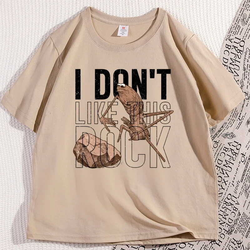 

Marcus The Worm T Shirt Men Women I Don't Like This Rock T-Shirt Casual Cotton Short Sleeve Funny Tees Unisex Streetwear
