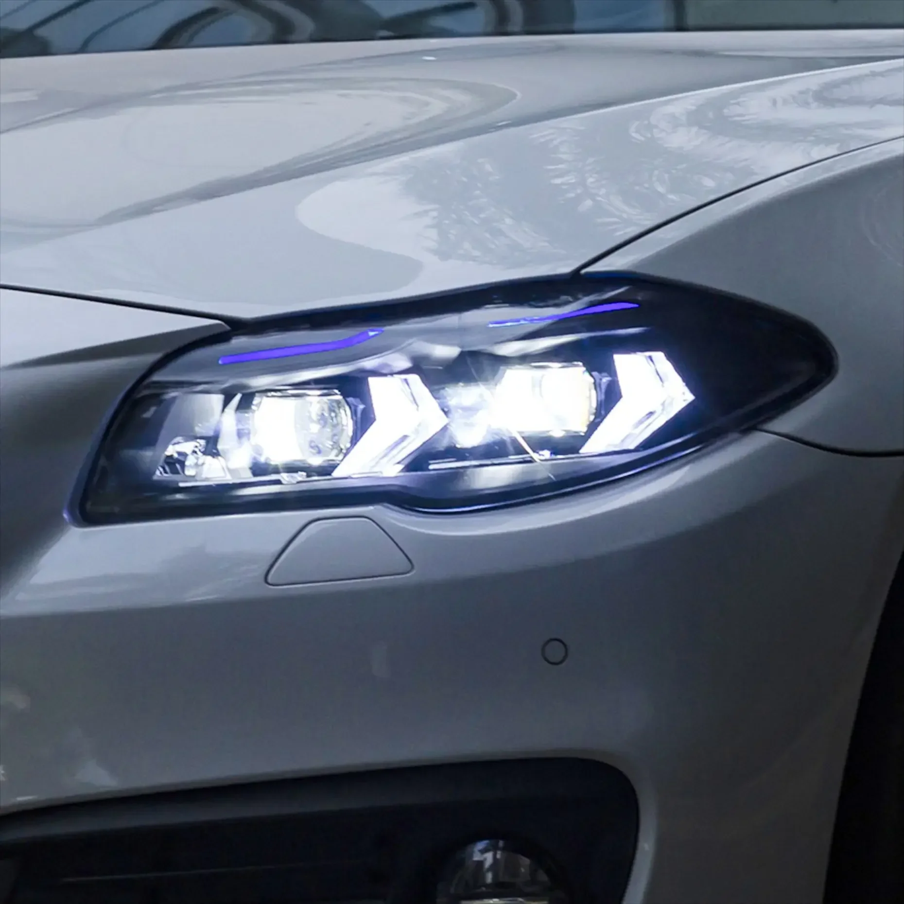 2 قطعة مصباح LED للسيارة لسيارة BMW 5 Series F10 2011-2013 2014-2017 520-523-525-528-530-535Li ، بدء التشغيل الديناميكي (أنظمة AFS غير مناسبة)