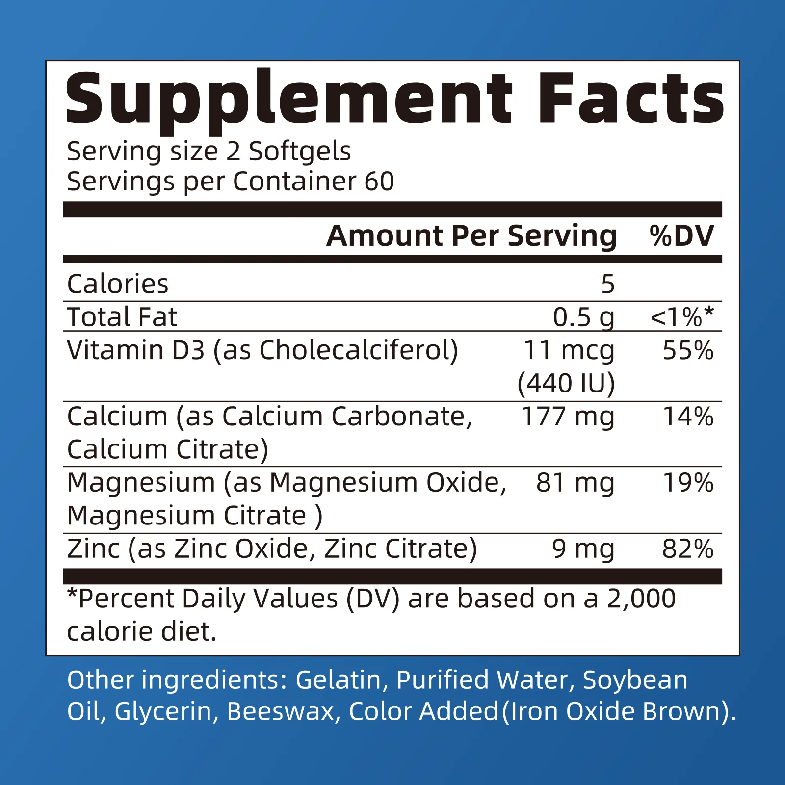 Mulittea 4 IN 1 Calcium Magnesium Zinc Capsules Support Bones & Teeth Support Muscle Health Immune Booster Enhanced Absorption