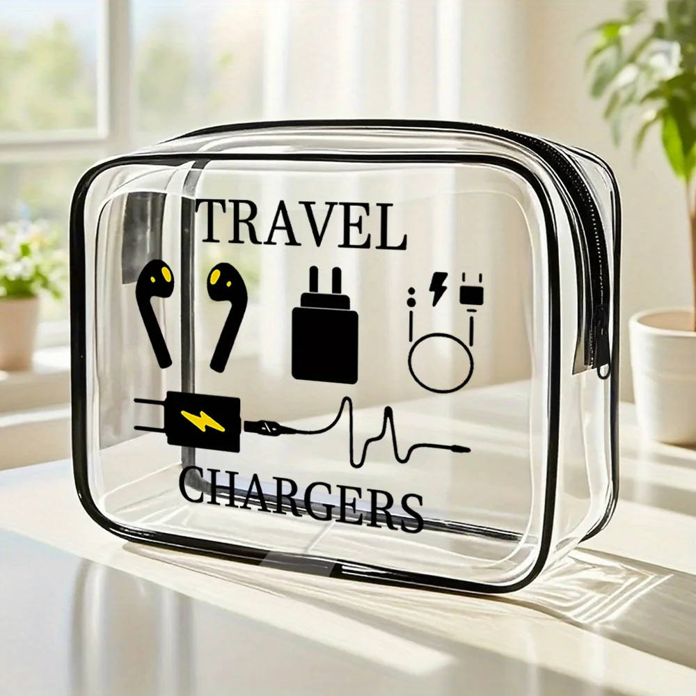 Clear Travel Toiletry Bag for Women - Ideal Cosmetic Pouch for Weekend, Gym, & Beach