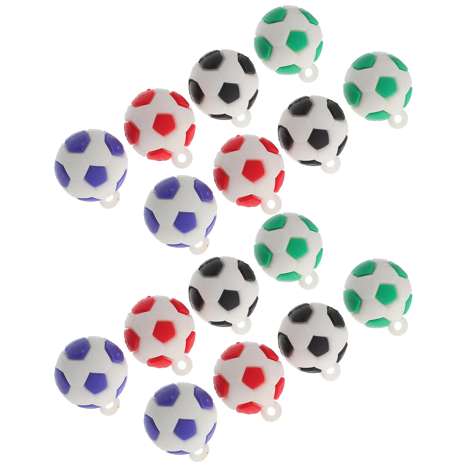 

16Pcs Mini Soccer Ball Charms Realistic Sports Jewelry Making Beads for Bracelets Necklaces Soccer Party Favors