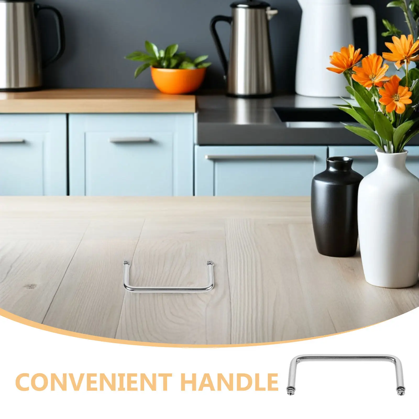 

2Pcs Stainless Steel Catering Chafing Dish Handles Heavy Duty Buffet Tray Replacement Handles Warmer Food Serving Grip