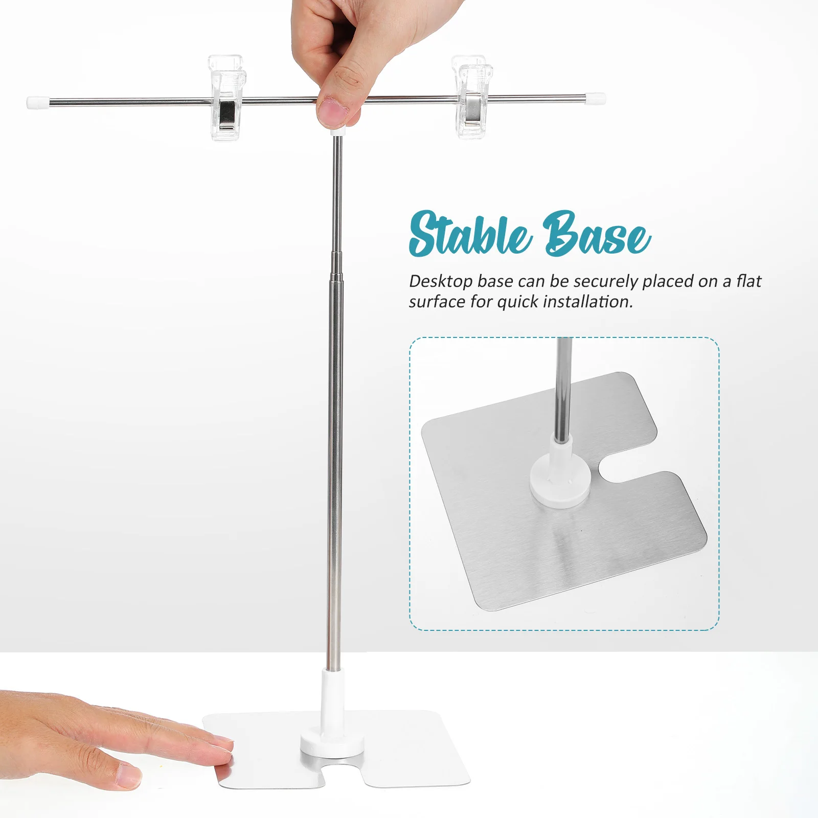 Art Display Stand Set 2 pcs for Vertical Horizontal Sign Holder Trade Show Exhibition Advertising Display Pedestal Rack