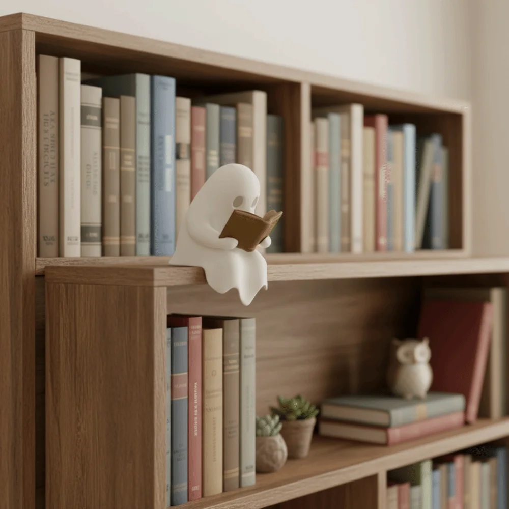 LED Warm Light Halloween Ghost Reading Lamp Energy-efficient Low-energy-consumption Ghost Reading Night Light Plastic