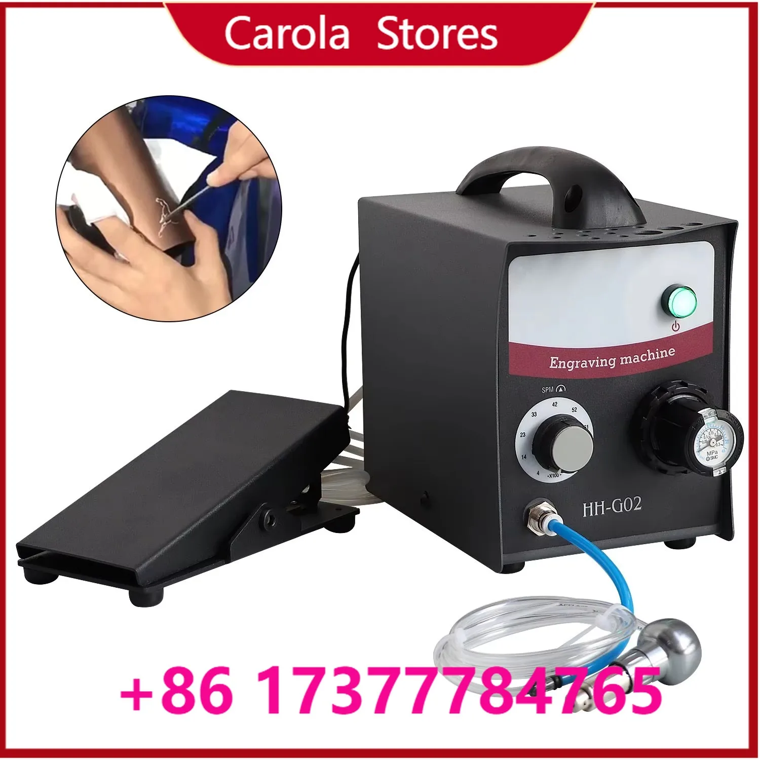 Pneumatic Engraving Machine Jewelry Tools Micro-Setting Bead Carving Single-Head for Jewelry Making