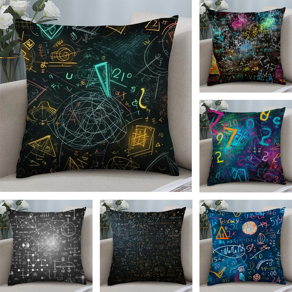 

Math edition Art Pillow Case Short Plush Pillow Covers Sofa Decorative Gift Home Double-sided Printing Cushion Cover