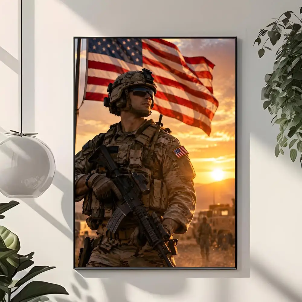 Documentary Theme U-United States Army Poster  Classic Home Interior Design & Modern Wall Decor Art Collection