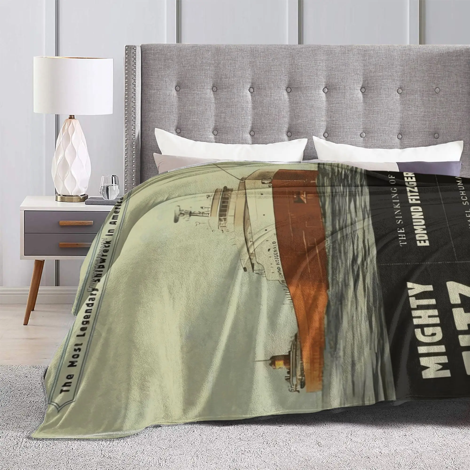 إدموند فيتزجيرالد بطانية السفينة العظيمة لينة موضة أفخم رمي بطانية للفتيات الفتيان الأريكة السرير الفانيلا المفرش غطاء السرير