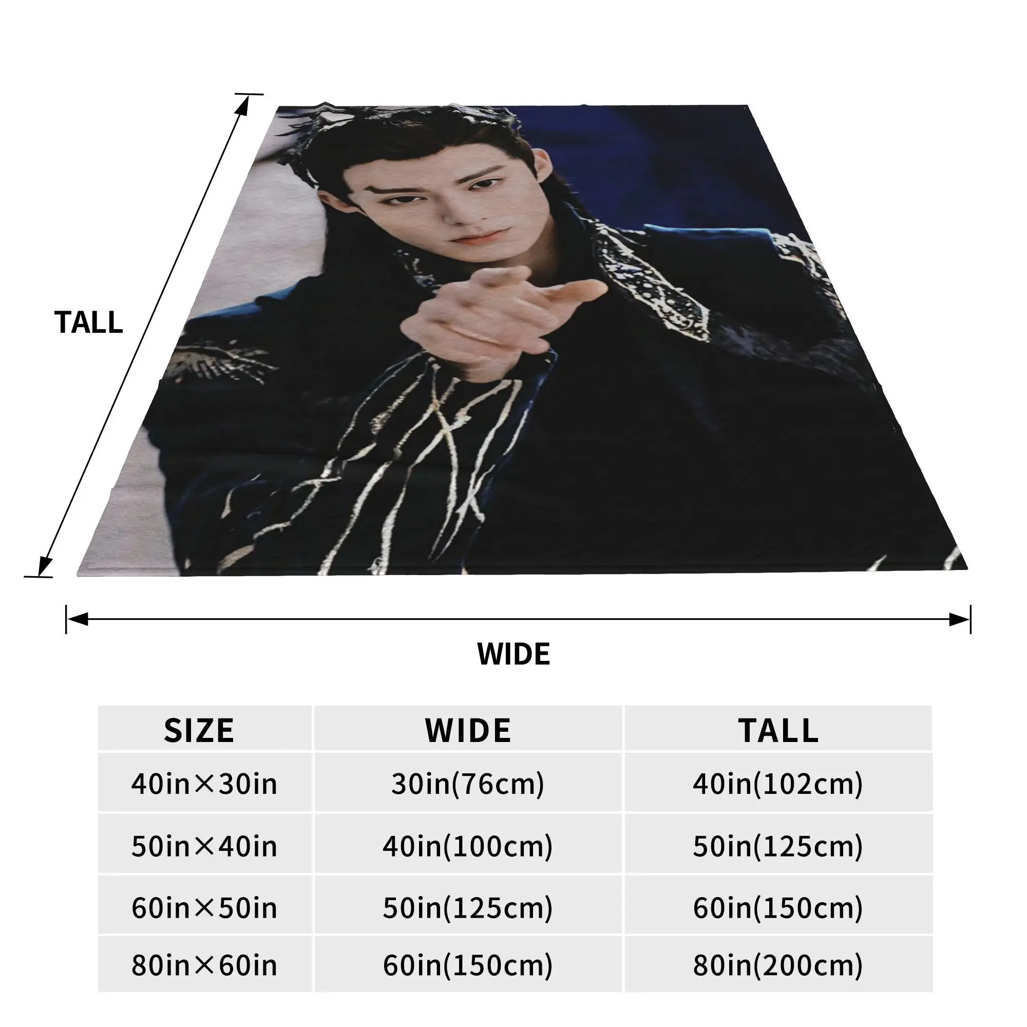 Dylan Wang Dong Fang Da Qiang Cang Lan Jue Blanket Multi-function Fleece Throw Blanket for Couch Office Throws Bedspread Quilt