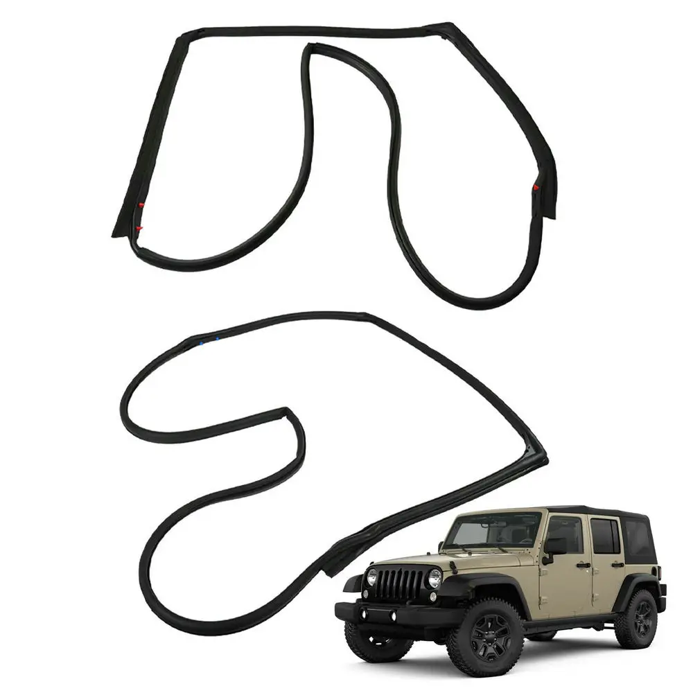 Applicable to Wrangler 2018–2023 Door Sealant Strip 55395274AW 55395275AW Waterproof Rubber Strip for Car Doors