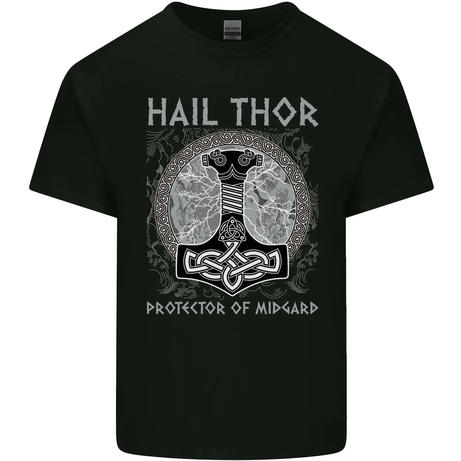 

Hail Thor Protector of Midgard. God Mjollnir T Shirt. Short Sleeve 100% Cotton Casual T-shirts Loose Top Size S-3XL