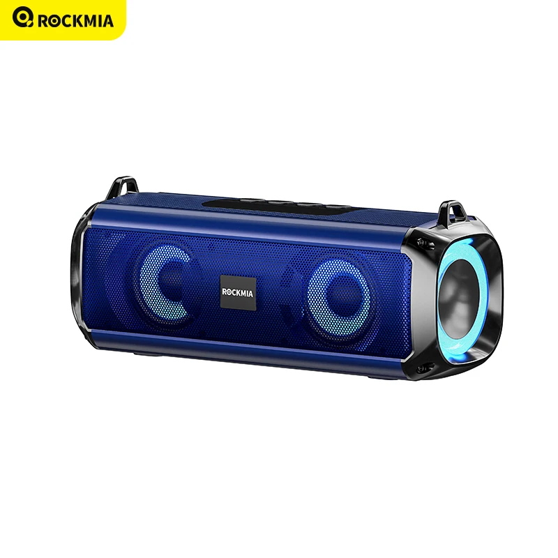 Rockmia RGB led Light Speaker EBS-045 Mini Portable Bluetooth Speaker Wireless Audio Music Box TF Udisk With Shoulder Straps