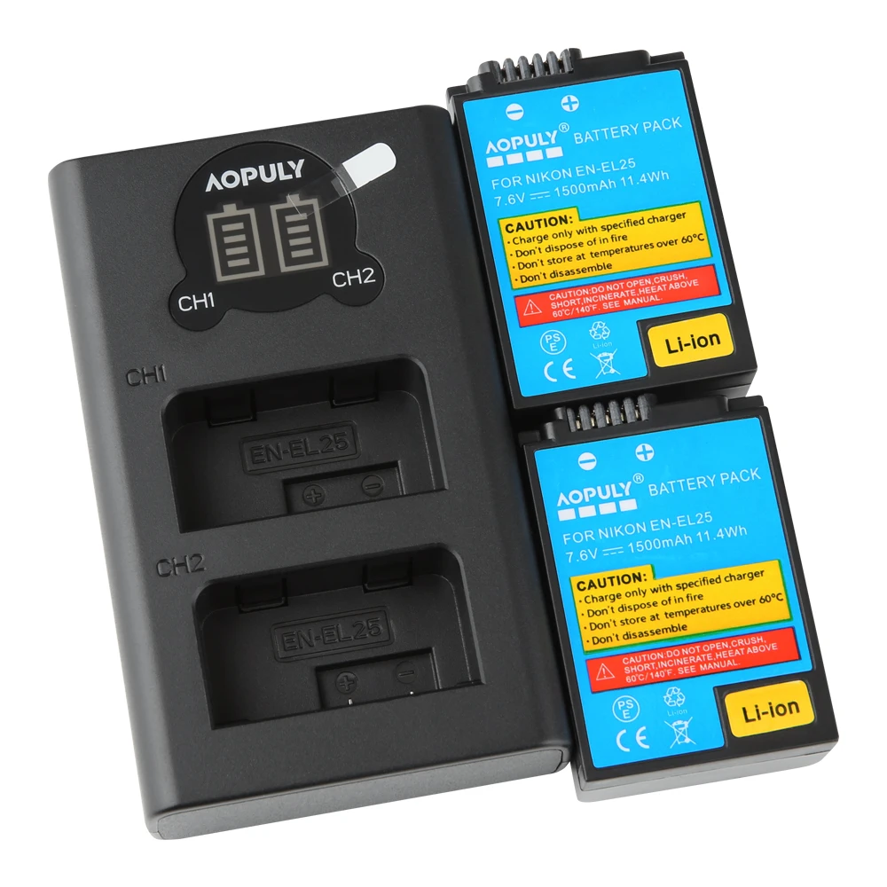 EN-EL25 Wiederaufladbare Kamera Batterie Für Nikon Z50 ZFC Kamera ENEL25 MH-32 oder LED dual Kanal Ladegerät