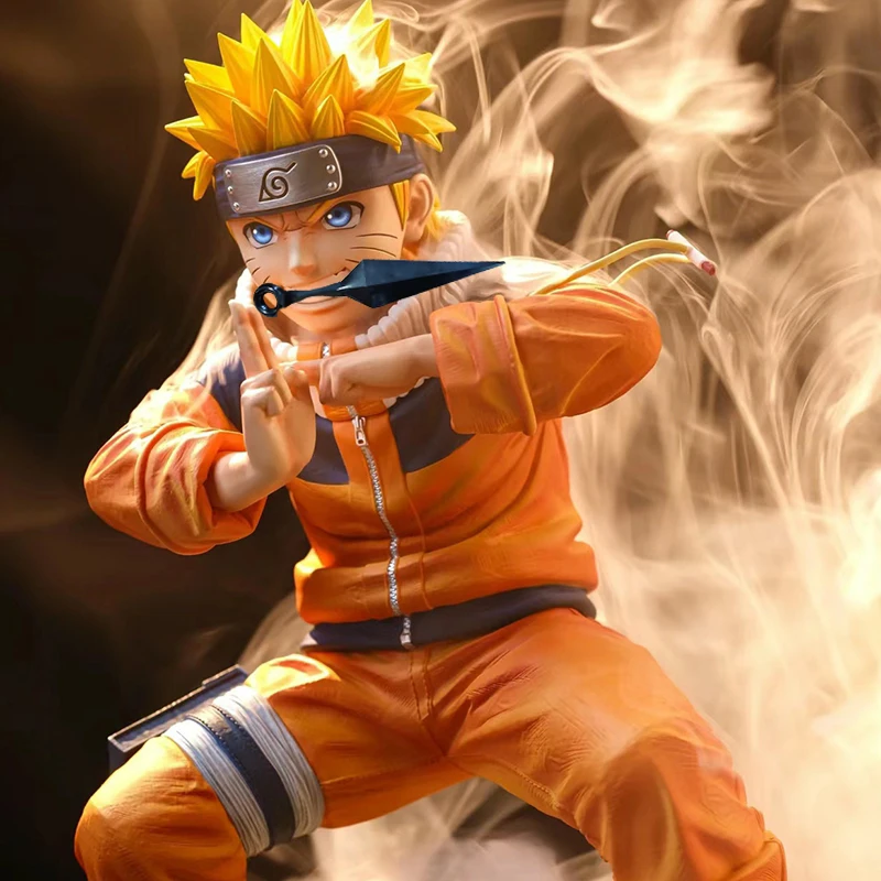 18cm Naruto Anime Figure Uzumaki Naruto Figurine Collectible Kagebunsin No Jyutu Pvc Statue Model For Boy Room Ornament Toy Gift