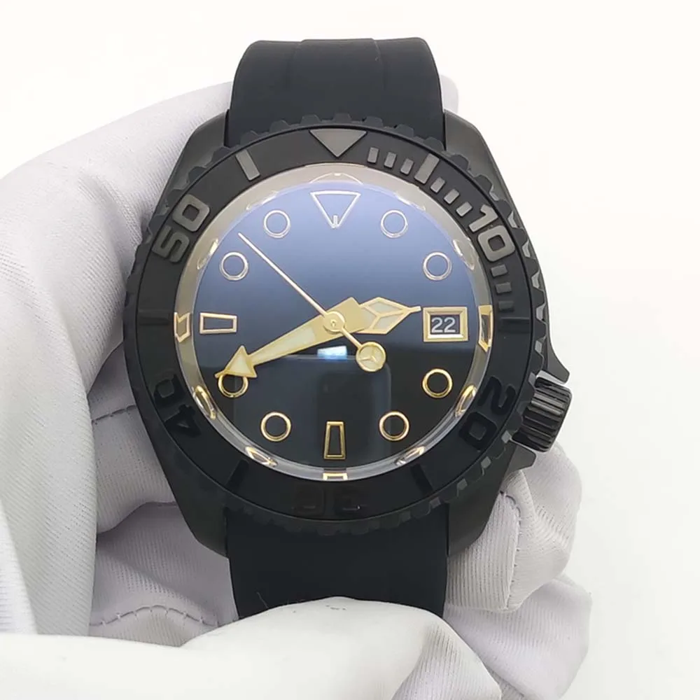 Men\'s Black New Brushed Waterproof Watch, AR Sapphire Glass,  Automatic Mechanical Business Fashion Watch