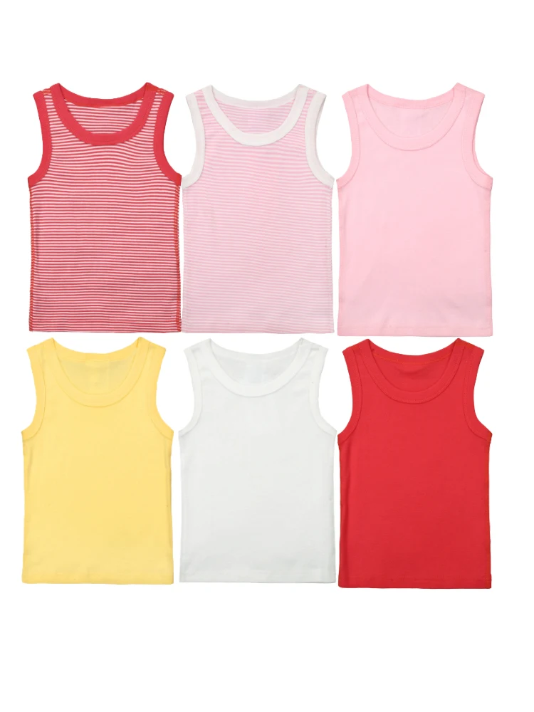 2PCS Random Newborn Baby Clothing Boys and Girls Tank Top Baby Cotton Sleeveless Skincare Child Accessories