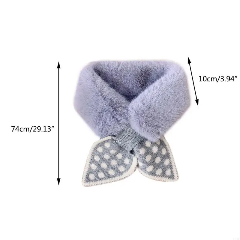 195e Peluche sciarpe per sciarpa in finta pelliccia in pelliccia Falso colletto Falso Polka