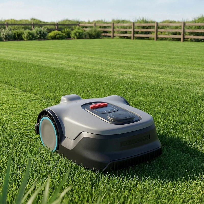 35 Degrees Slope Use All Terrain Crawler Remote Control Battery-Powered Cordless Lawn Mower Robot Grass Cutter Grass Box